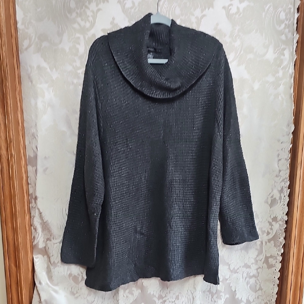 Design History Charcoal Gray Cowl Neck Sweater Relaxed Fit